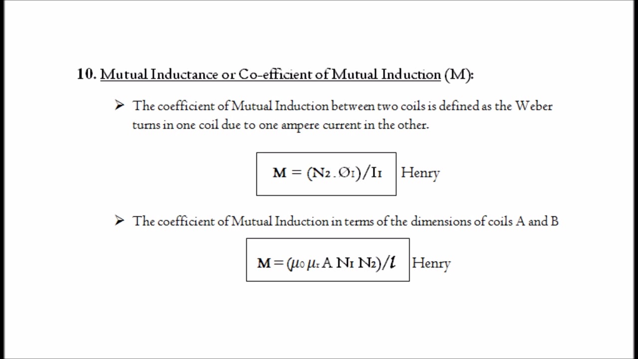 Mutual Inductance or Co-efficient of Mutual Induction | Electromagnetism | Rough Book
