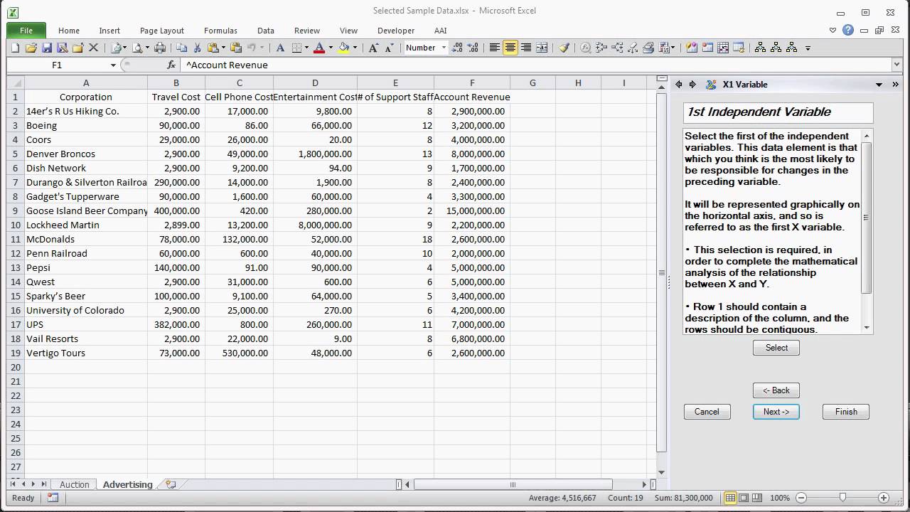 Input Wizard for Artificial Audit Intelligence