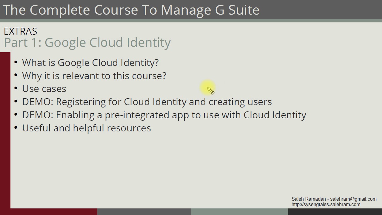 Google Cloud Identity Tutorial - part 01 - Introduction