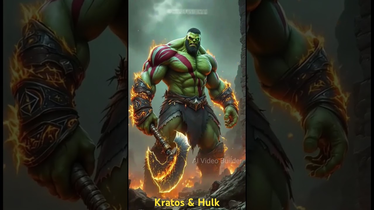 Kratos & Hulk AI Hybrid #shorts #ytshorts #shortvideo