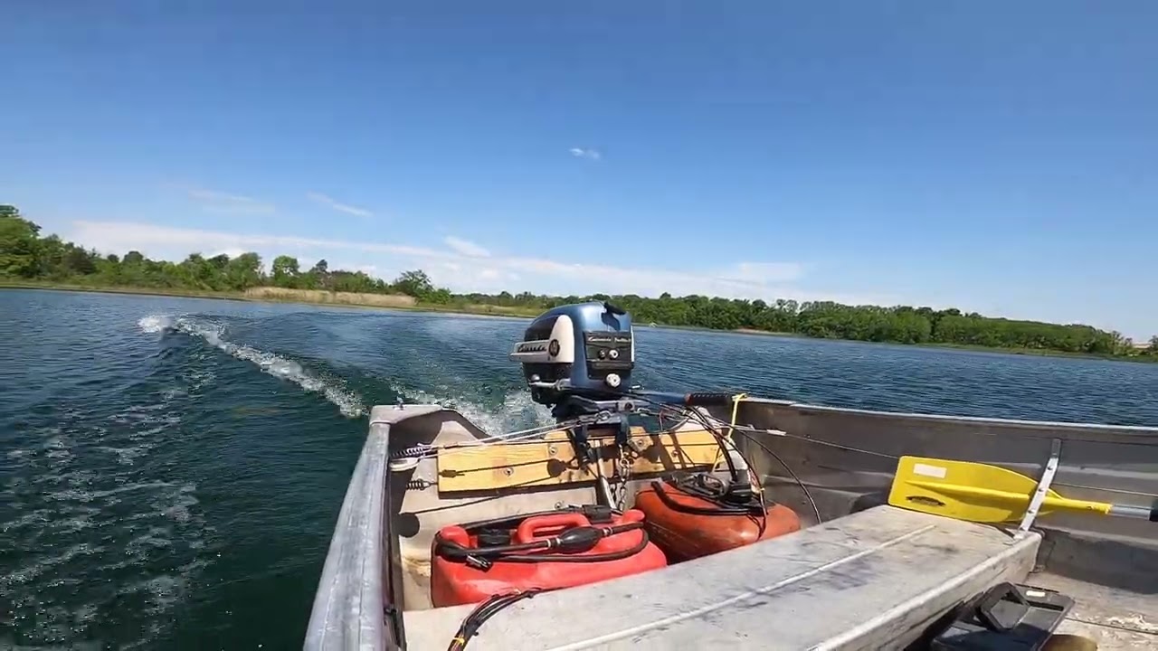1957 Evinrude Fastwin 18hp Outboard Motor Lake Test