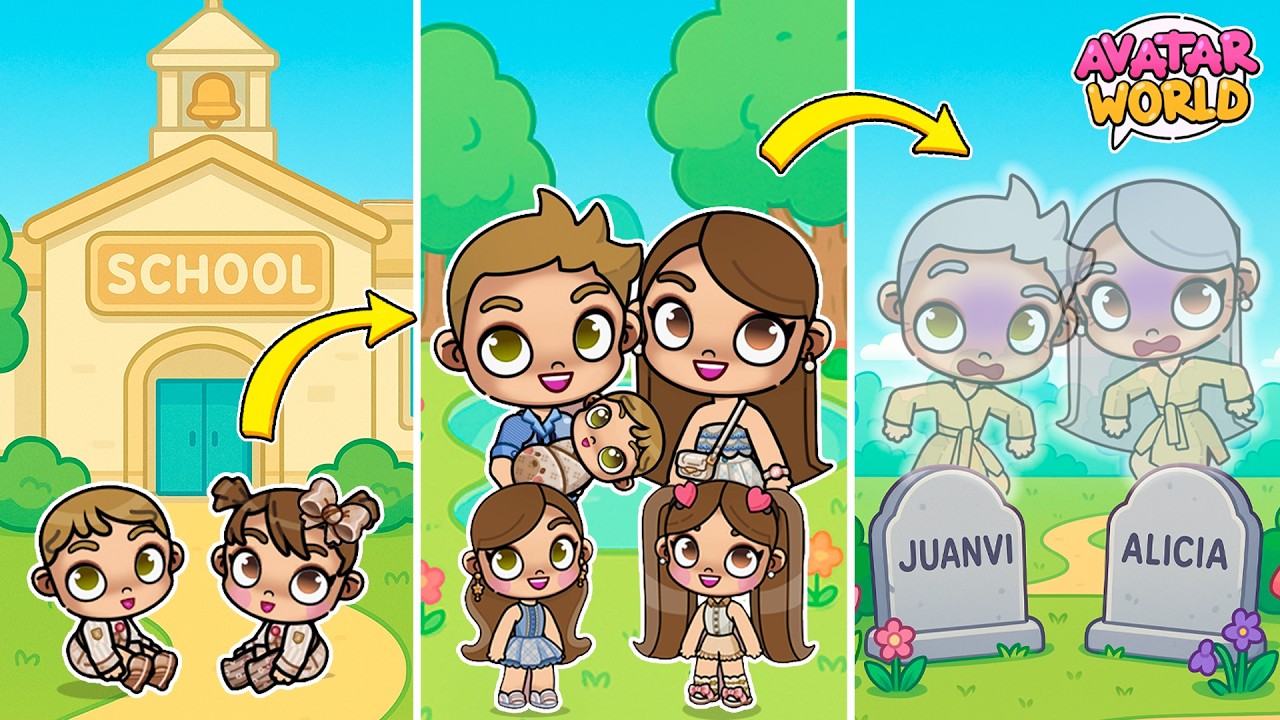 ЖИЗНЕННЫЙ ЦИКЛ ХУАНВИ И АЛИСИИ GAMEPLAYS 💖 в Avatar World | Juanvi Gameplays