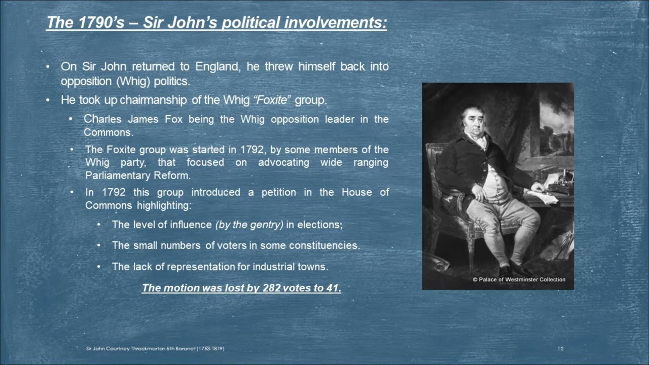 Sir John Throckmorton YouTube Video David Peck