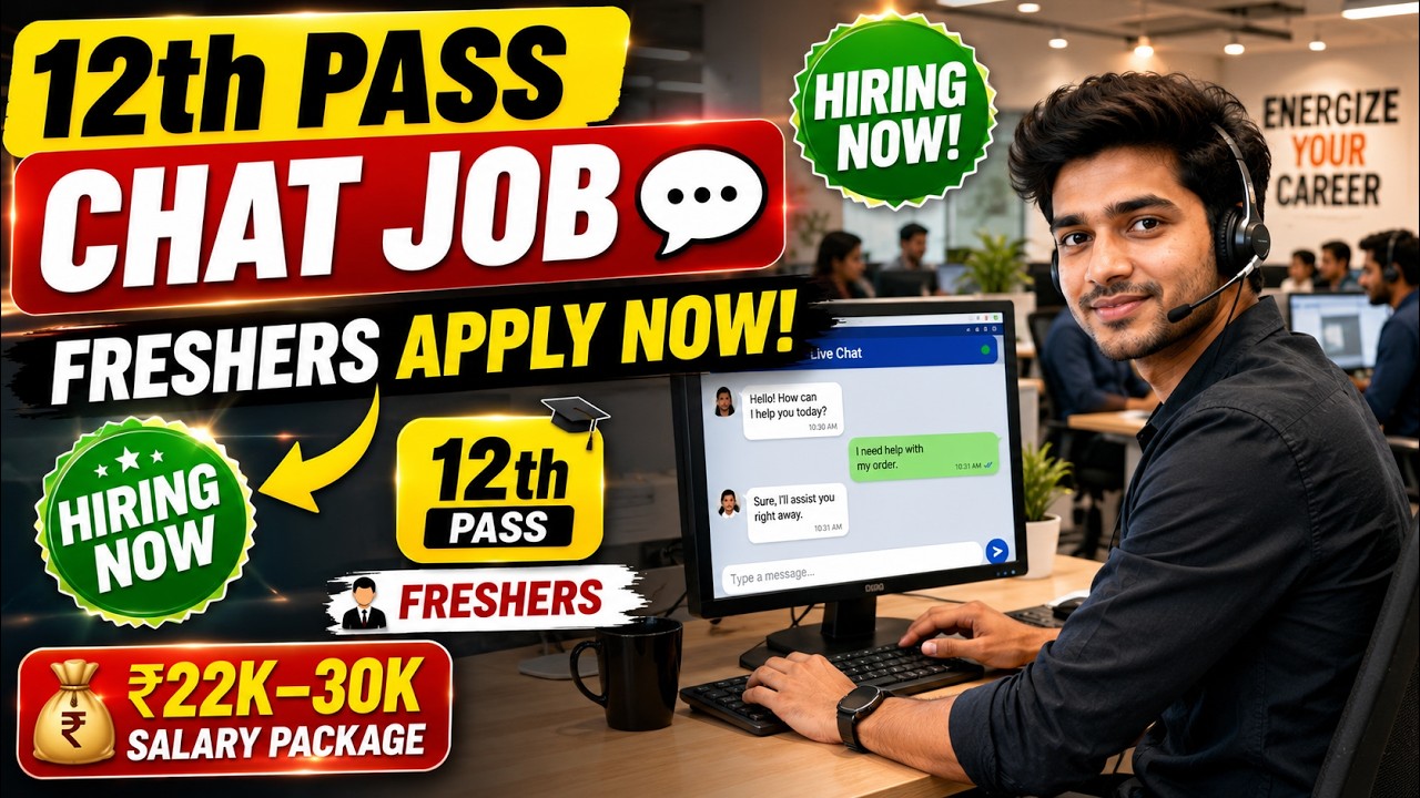 iEnergizer Chat Support Job Vacancy 2026 | 12th Pass Freshers Apply | No Experience Required