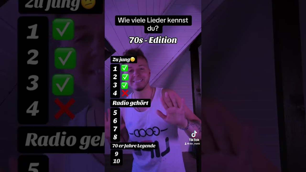 70er Jahre - Edition. Wie viele Lieder kennst du? #musik #songchallenge