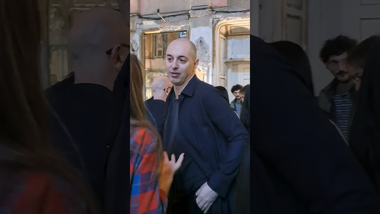 L'artista Nico Vascellari all'opening della sua mostra 'Pastorale' a Palazzo Reale Milano