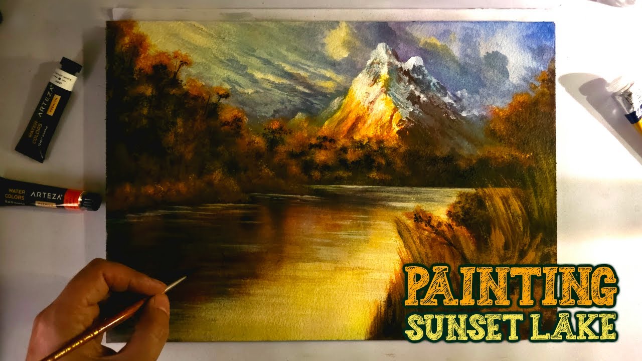 Painting Fantasy Mountains In Watercolour
