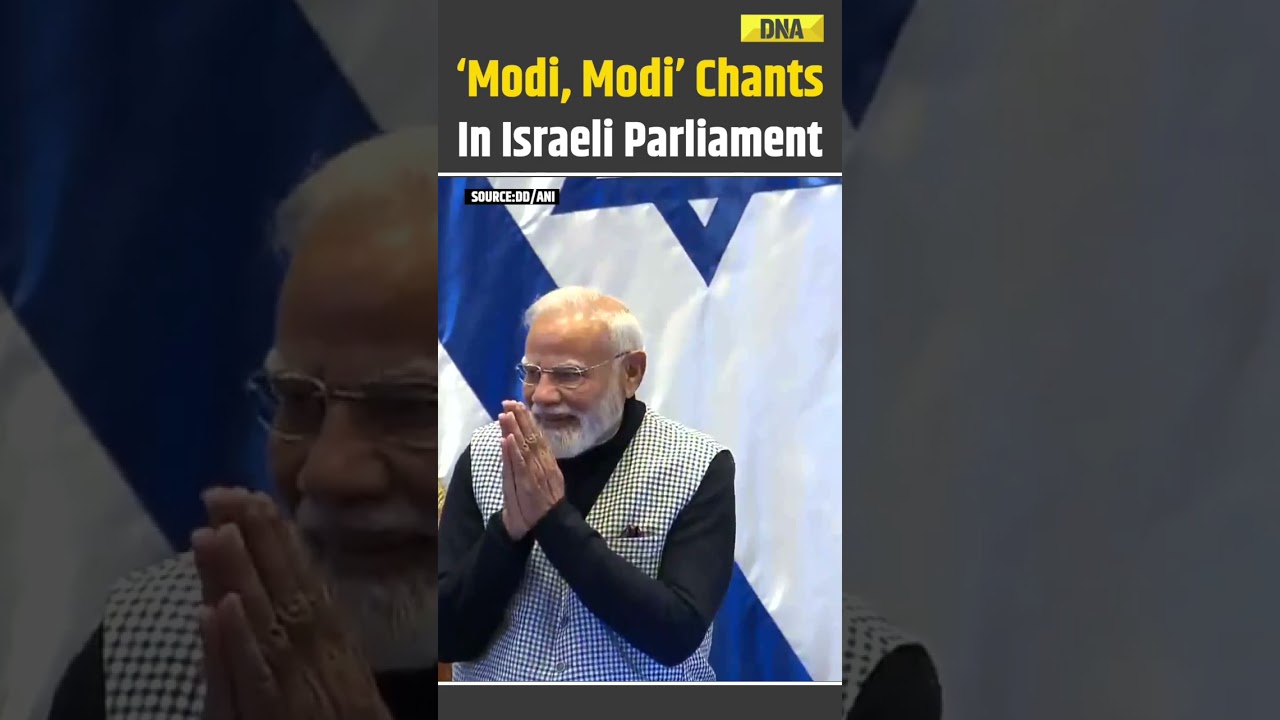&lsquo;Modi, Modi&rsquo; Chants As PM Narendra Modi Receives Standing Ovation At Knesset | World News #shorts