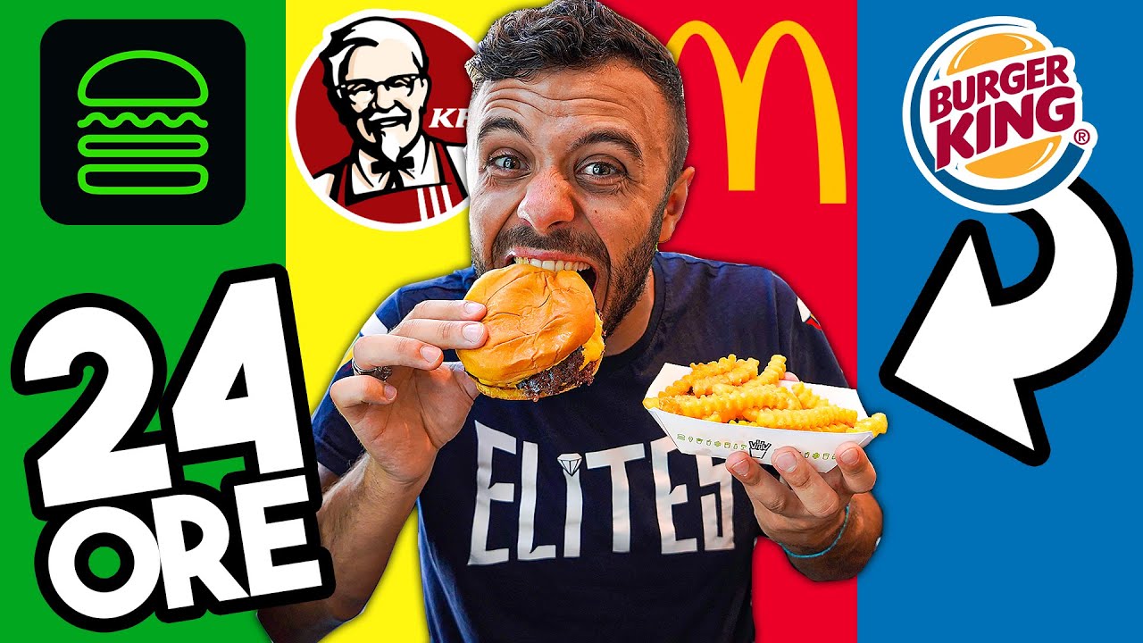 🍔🌭MANGIO PER 24H SOLO FAST FOOD!!! (in America)