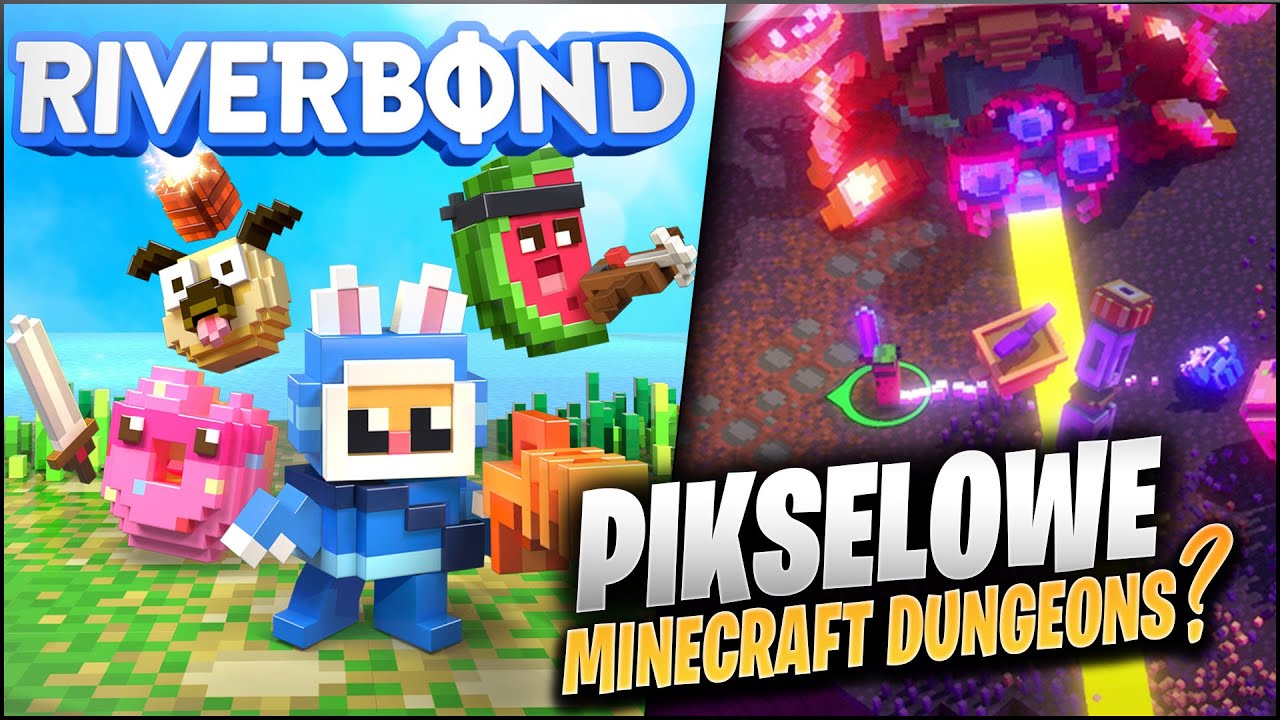 Pikselowe Minecraft Dungeons | Riverbond Gameplay PL