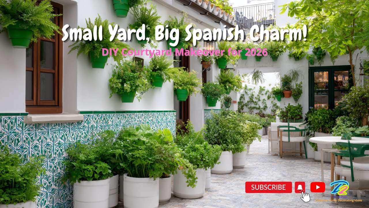 Small Yard, Big Spanish Charm! 🇪🇸🌿 DIY Courtyard Makeover for 2026 ✨