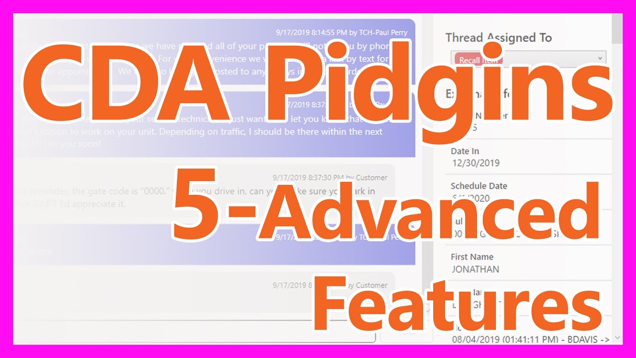 CDA Pidgins Advanced Features