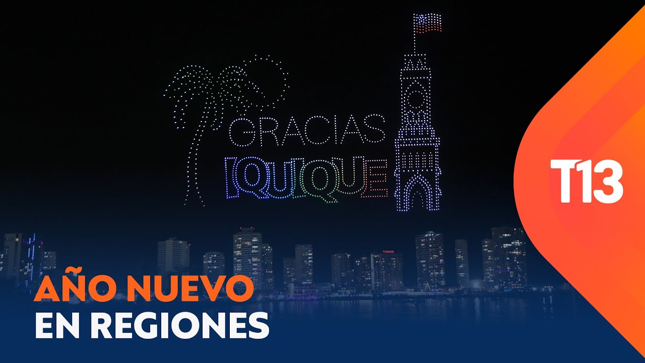 Impresionante show de drones en Iquique