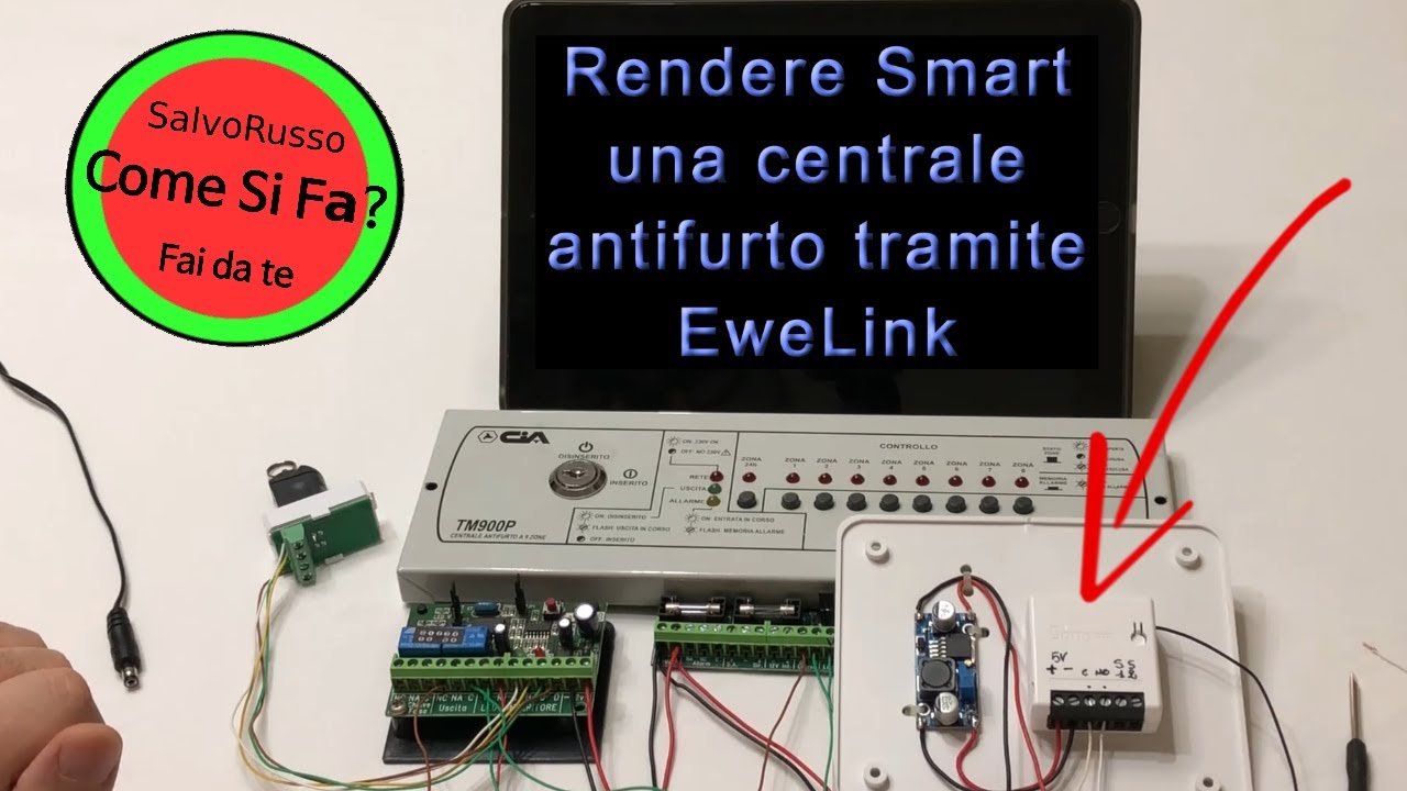 🔴Guarda come ti modifico una centrale d'allarme di vecchia generazione con un Sonoff Mini