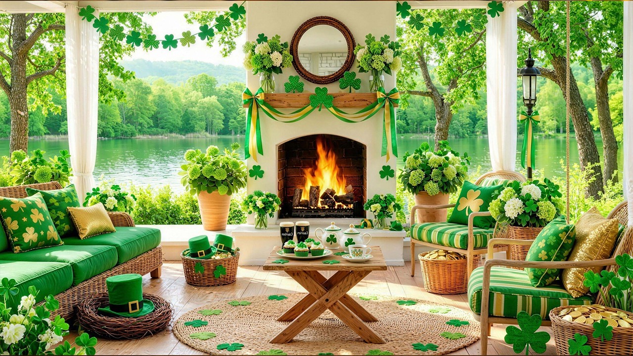 Cozy St. Patrick’s Morning 🍀 Soft Irish Cabin Ambience & Gentle Piano Music