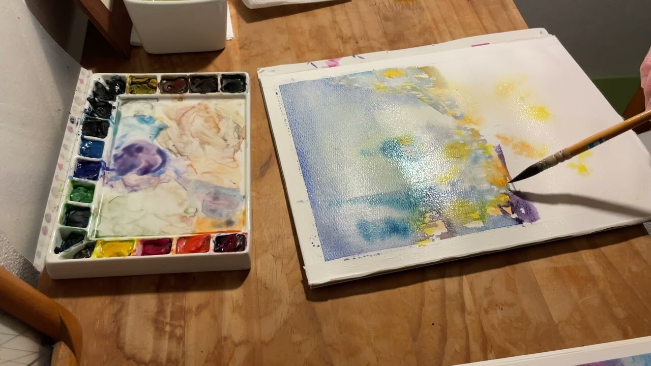 Watercolor with me こんなはずじゃないのになぁ的な代物になった。