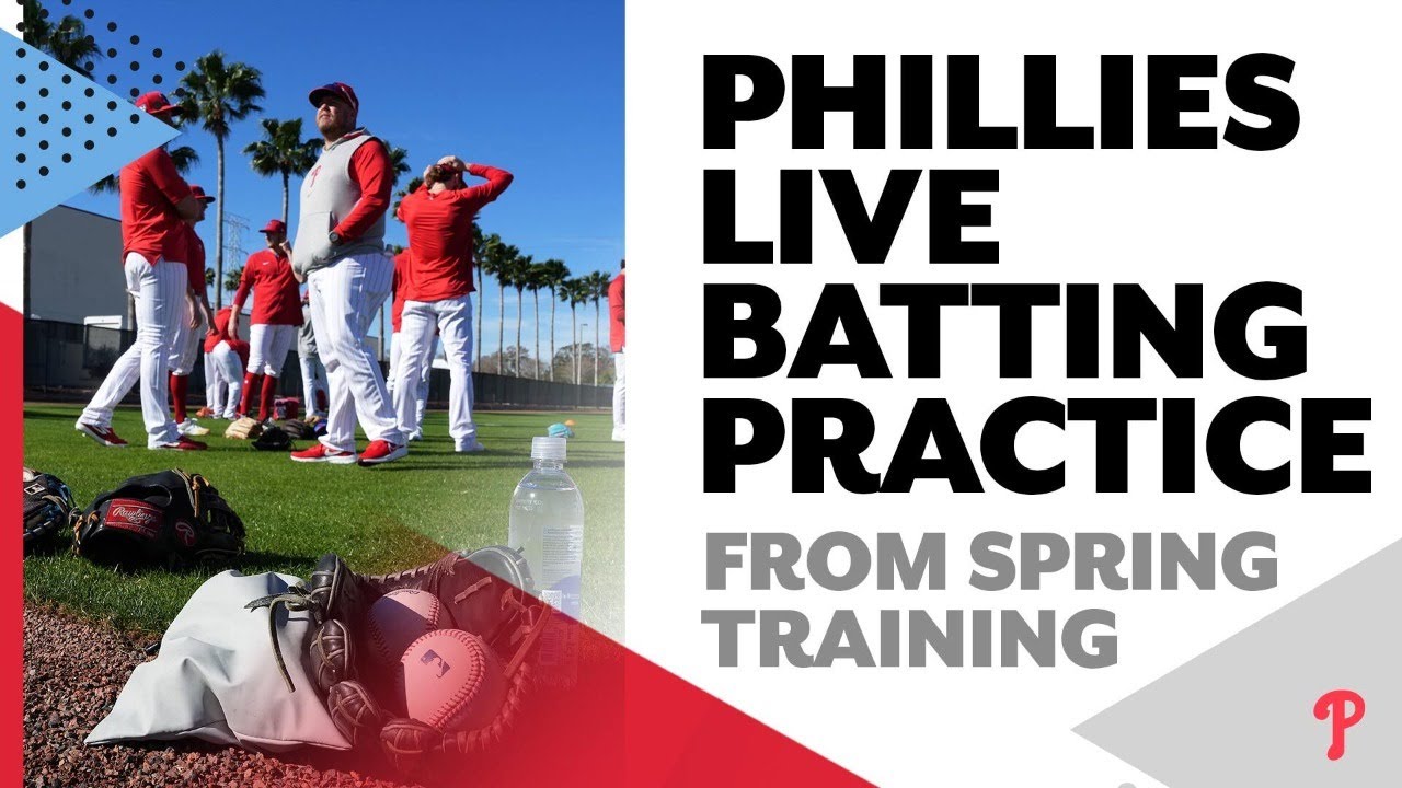 Phillies batting practice live from Spring Training