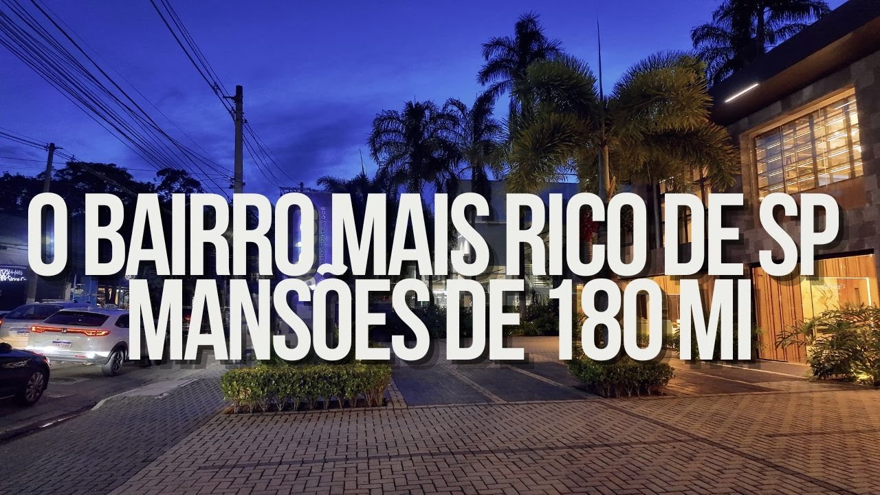 O BAIRRO MAIS RICO E CARO DE SÃO PAULO | Aqui tem Mansões de 180 MILHÕES