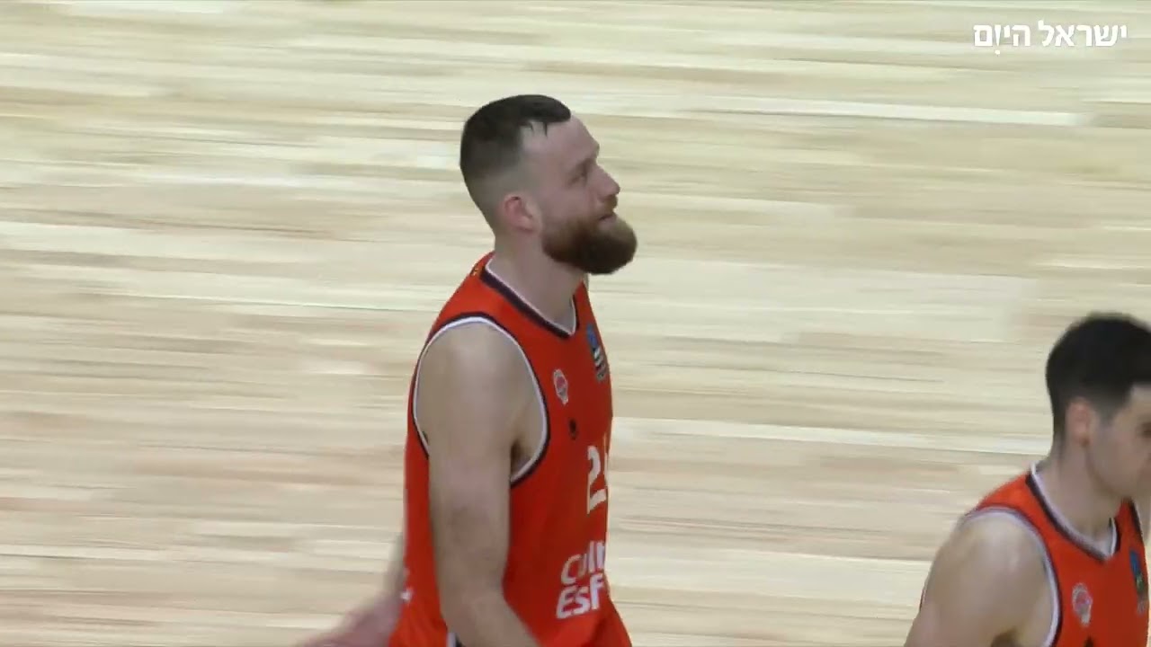 ולנסיה נגד הפועל תל אביב 94:92 - חצי גמר יורוקאפ 2024-25 משחק 3