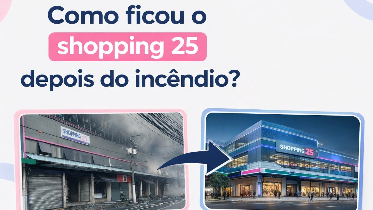 VEJA COMO FICOU O SHOPPING 25 DO BRÁS DEPOIS DO INCÊNDIO