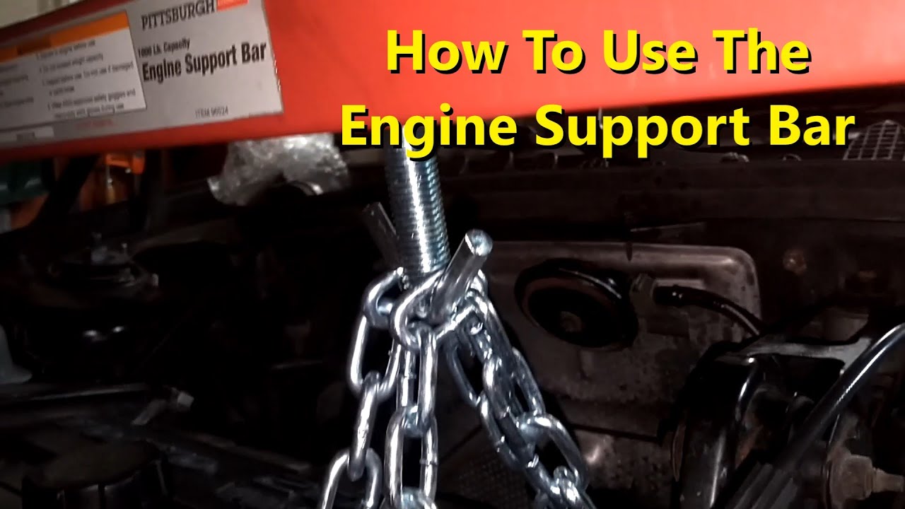 How to use a engine support bar, suspend the engine in the car while you remove the subframe. VOTD