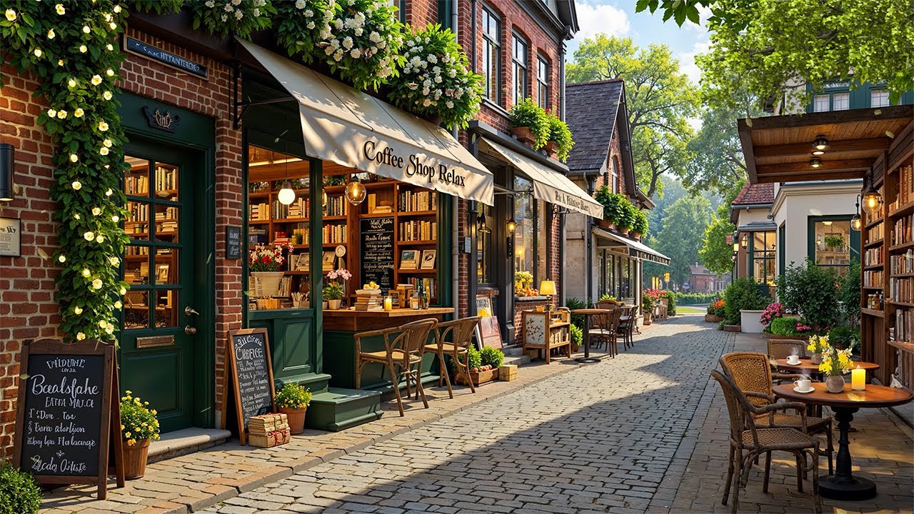 Peaceful Morning at Bookstore Coffee Shop Ambience with Deep Jazz ☕ Cozy Jazz Piano Music for Unwind
