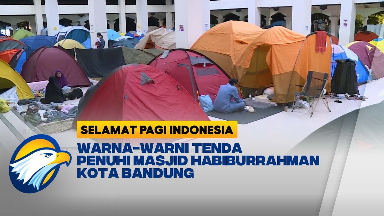 Ratusan Tenda Hiasi Masjid Habiburrahman Kota Bandung