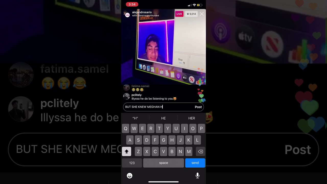 alejandro live while on omegle w/ anne.commzz8 & theemeganlouisee