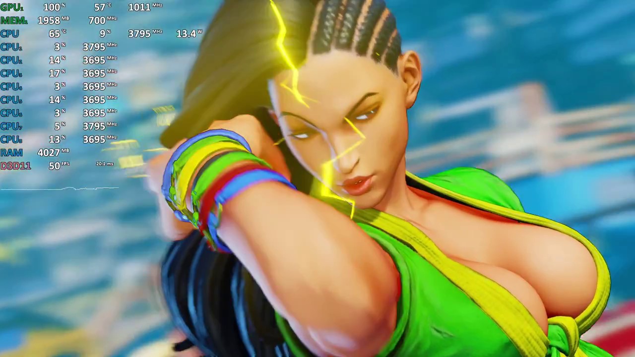 Street Fighter V i7-8705G RX Vega M GL (RX Vega 870) - Gameplay Benchmark Test