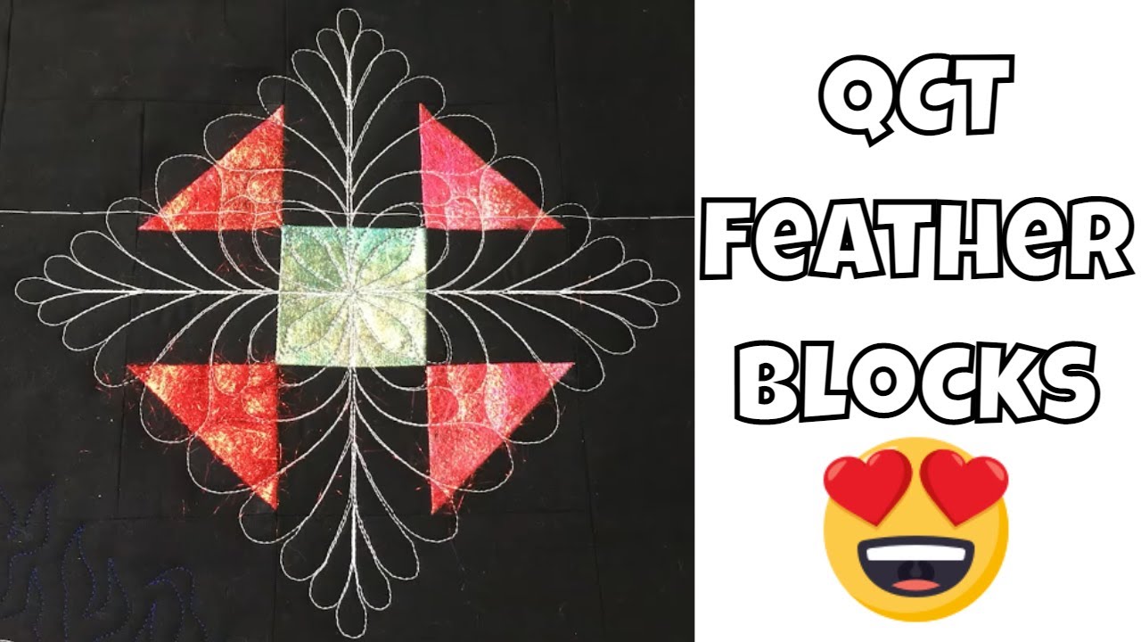 Quilt Feathers on Point with Quilters Creative Touch on My Xmas Quilt