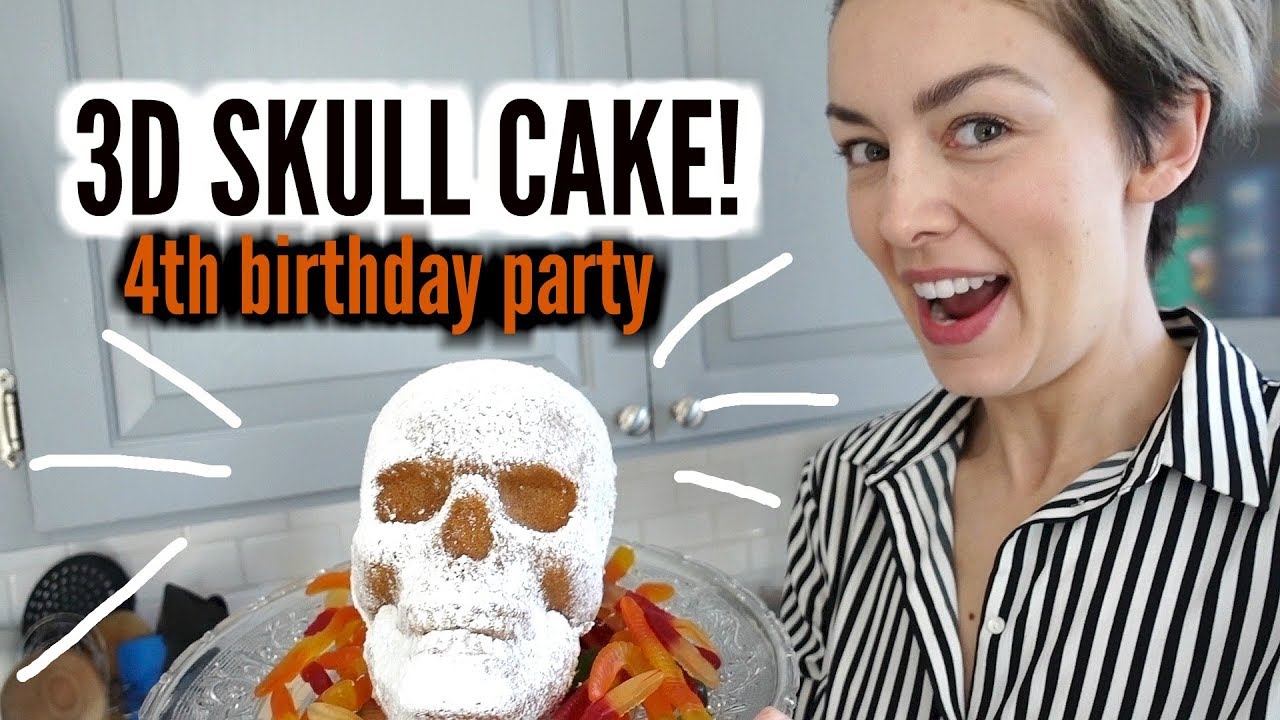 I Made a SKULL CAKE! 4th Birthday Party Planning | Vlog