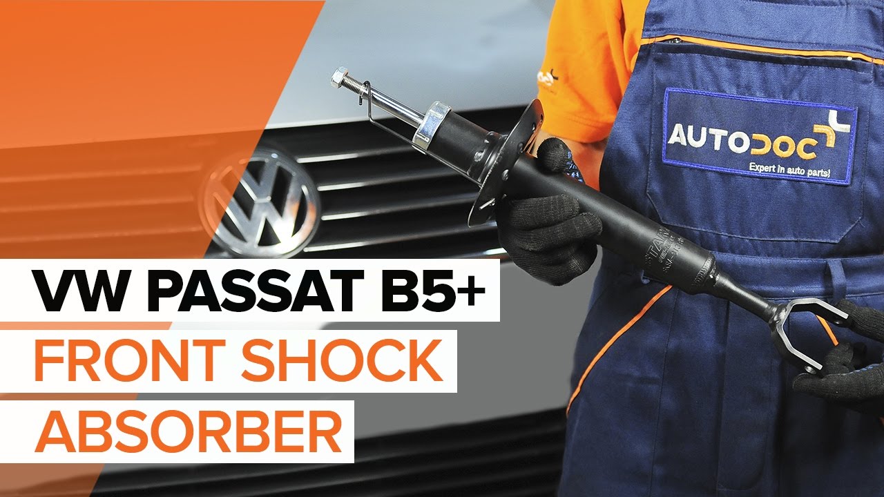 How to change front shock absorbers on VW PASSAT B5+ TUTORIAL | AUTODOC