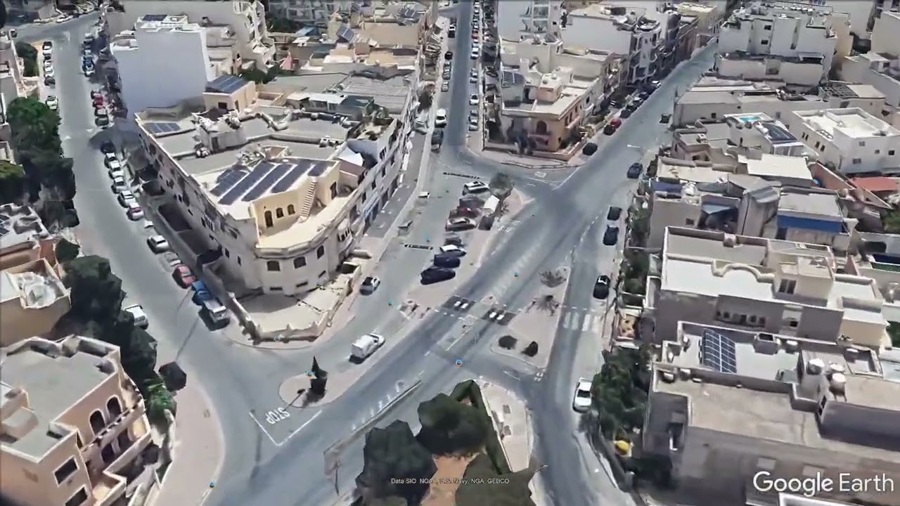 MTARFA TO VALLETTA on the MALTA RAILWAY - Virtual Aerial journey