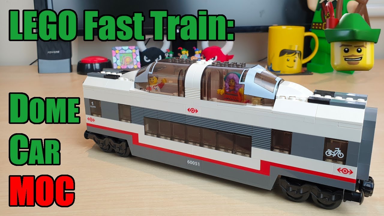 LEGO Высокоскоростной пассажирский поезд - Купольный вагон MOC 60051