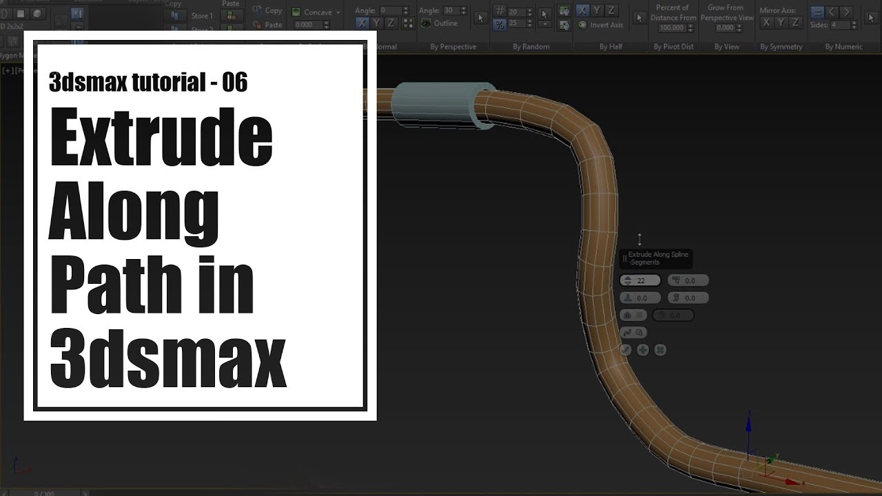 3D Modelling Tutorial - Extrude Along path (3dsmax)