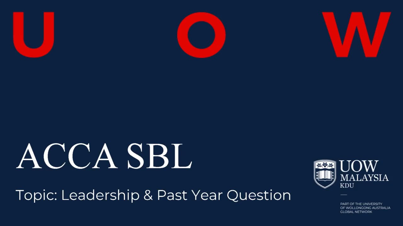 ACCA SBL Online Learning Course Preview by Mr. Tan Vooi Giap