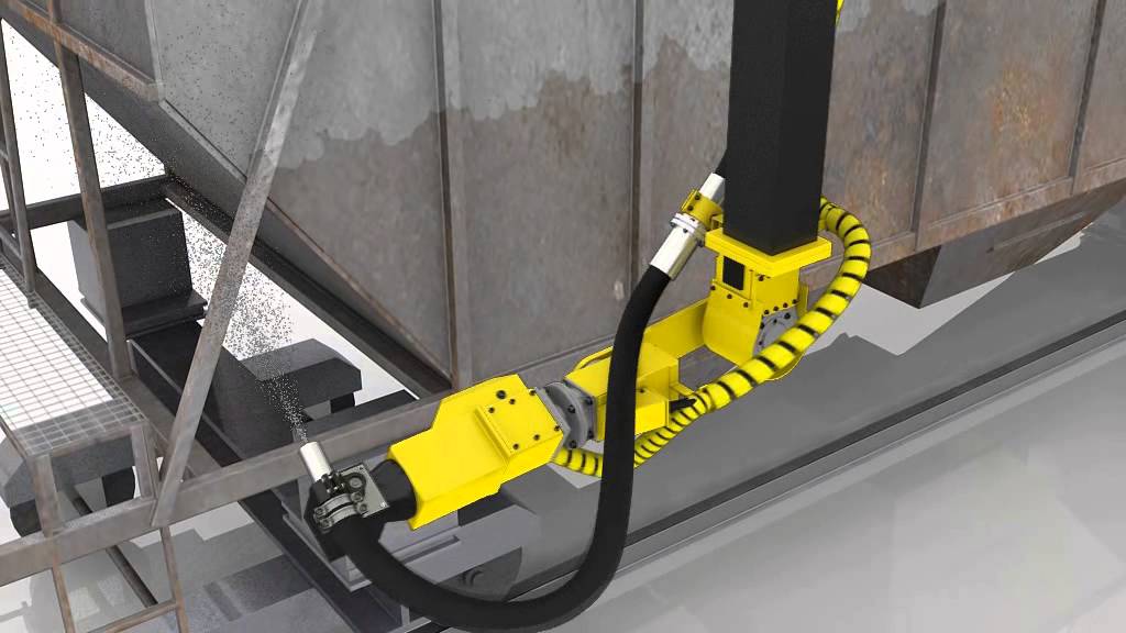 Automatic blast cleaning robot - Shot blasting robot of railcars