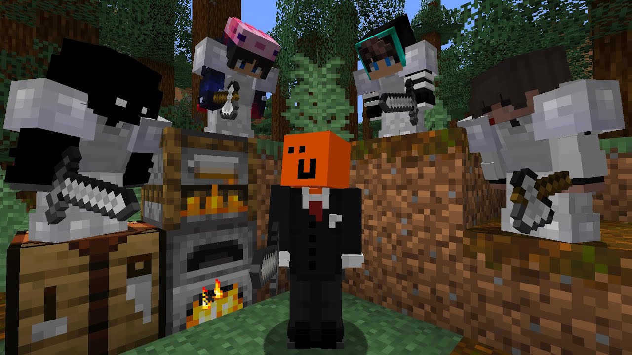 Minecraft Speedrunner VS 4 Hunters