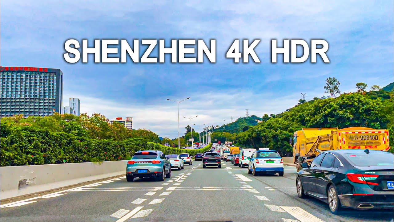Driving in Shenzhen, China, 4K HDR, real driving movie.
