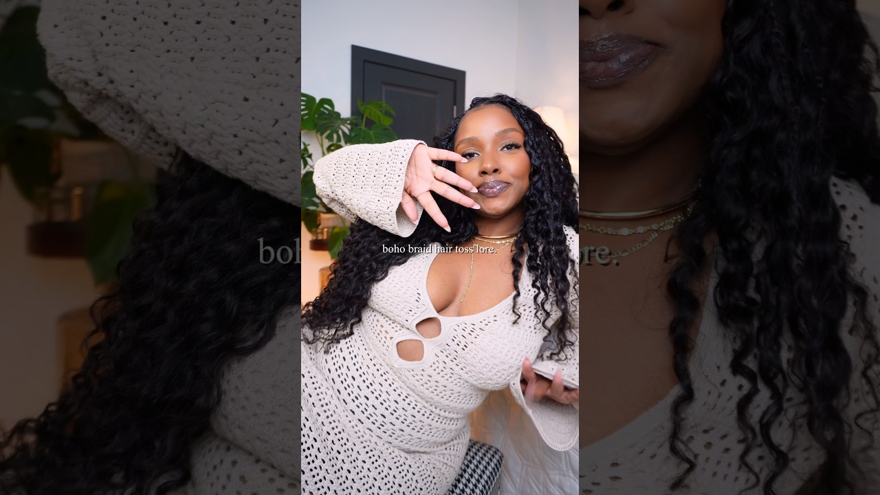 Still can&rsquo;t get over these boho braids using human #crochethair 💙 #bohobraids