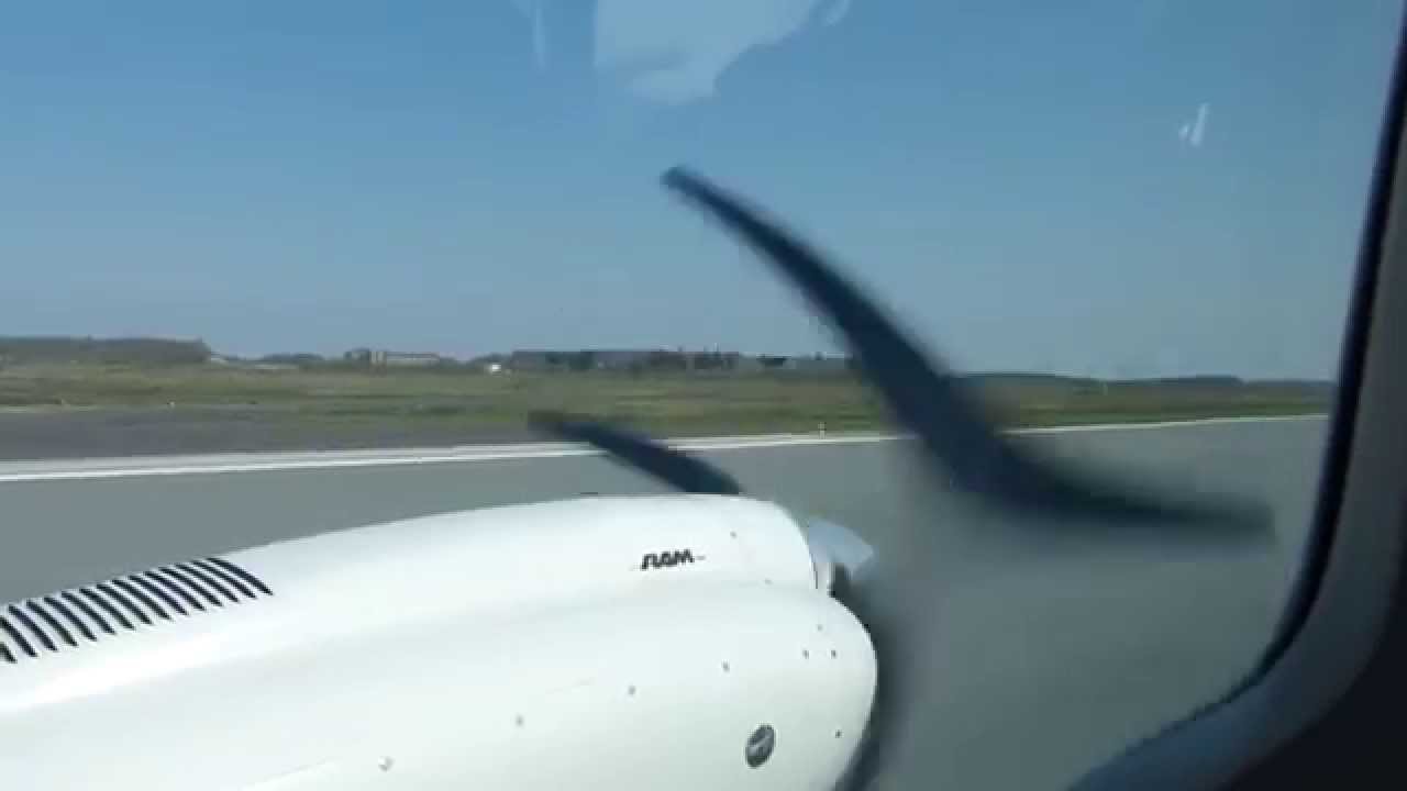 Departing Westerland (GWT) on a Sylt Air Cessna 404 for a short traffic pattern