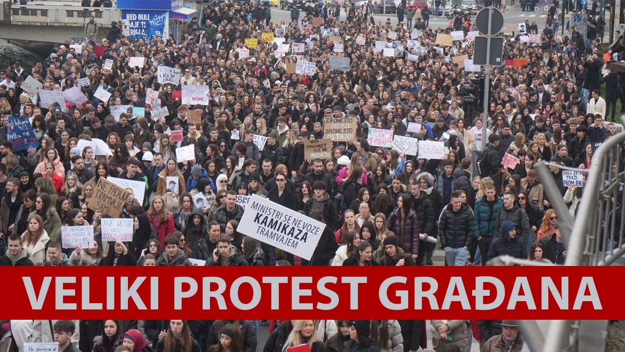 VELIKI PROTESTI U SARAJEVU ZBOG TRAMVAJSKE NESREĆE - STUDENTI I GRAĐANI TRAŽE PROMJENU