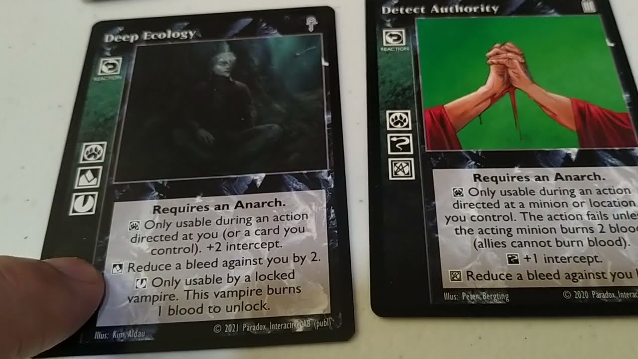 VTES Cartas de reacción. Tutorial y Explicacion para nuevos jugadores.