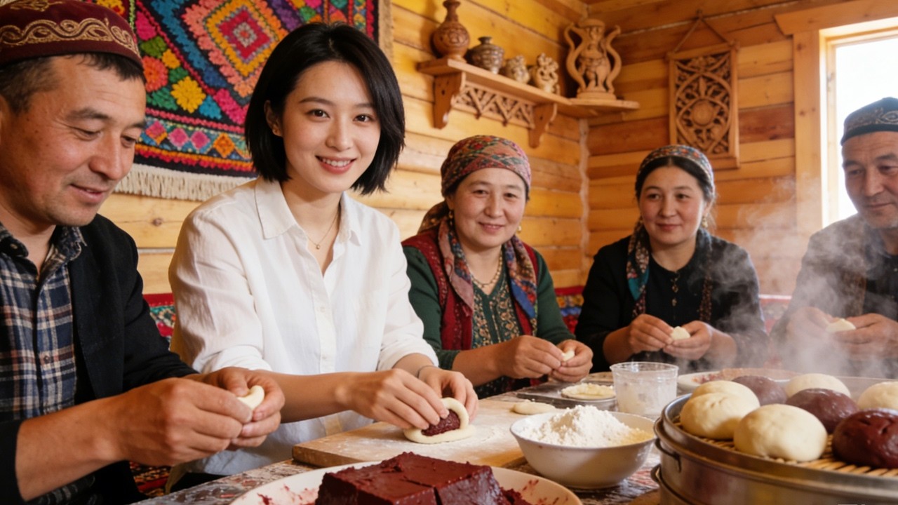 北京女孩扎根新疆乡村，亲手做出神奇乡土美味，猪血馍馍香气太治愈！