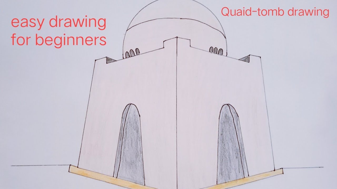 How to draw a Quaid-tomb Karachi/beautiful Quaid-tomb drawing for beginners/easy drawing