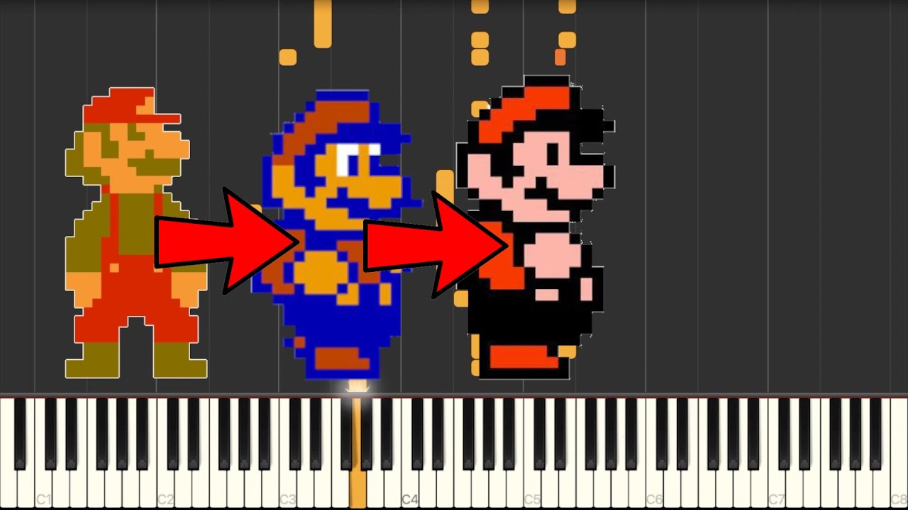 The 3 Original Mario Themes On Piano