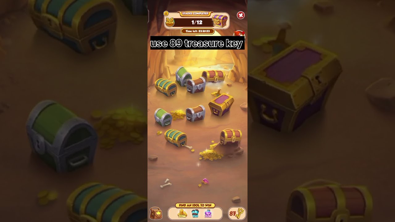 how to complete treasure cave in coin master.. use89 treasure cave keys 