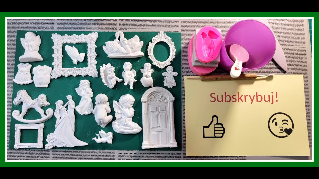 GIPSOWE FIGURKI DO KARTEK I BOKSÓW - PLASTER FIGURES FOR CARDS AND BOXES