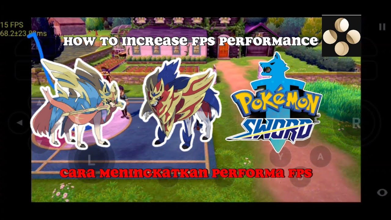 High FPS Pokemon Sword!!! Highlight gameplay pokemon Sword on s22 sd 8 gen 1 with skyline edge v54