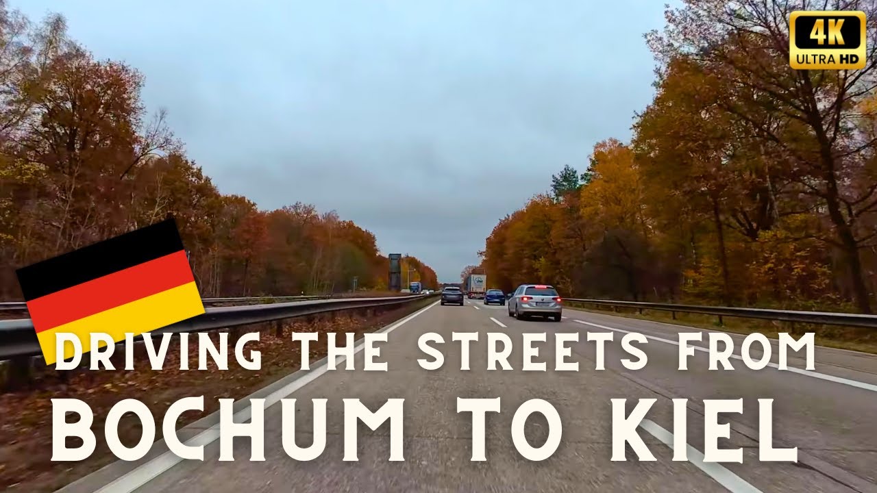 Bochum to Kiel 🚗❄️ | 5-Hour Autobahn Drive to Northern Germany | Late Autumn 2025